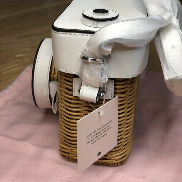 Kate Spade 3-D Rose Wicker Camera Crossbody Bag - Picture 4 of 9